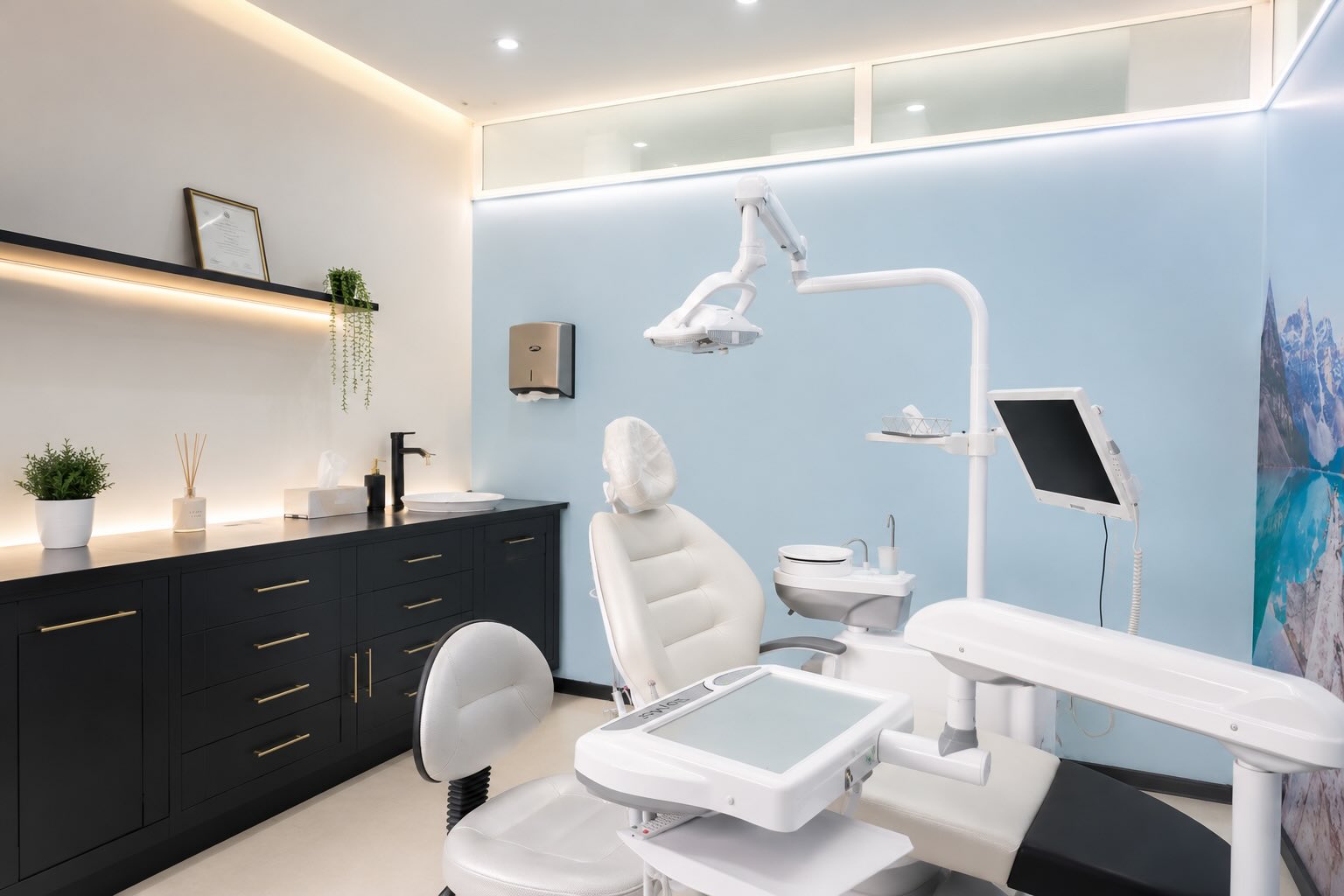 Interior clínica dental en Cancún Dr. Rafael Hernández